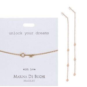 Jewelry Bundle Marina De Buchi Bracelet and La Meno Rose Gold Earrings New!